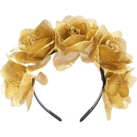 Serre-tête en tissu synthétique pour femme - Rose - Pour carnaval, fête - Accessoire de cheveux réaliste (1/5)