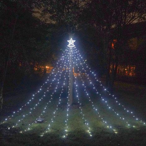 Guirlande Lumineuse pour l'Extérieur- Guirlande Lumineuse Exterieure avec 9 Guirlande Lumineuse 350 LED , pour Sapin Noel Artificiel  Blanc froid [Classe énergétique A+++] (1/5)