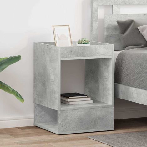 Beistelltisch 2 pcs Beton Grau 40 x 40 x 56 cm Holzwerkstoff