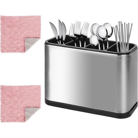 Scolaposate a 4 scomparti, vassoio multifunzionale per riporre piatti e utensili da cucina, ideale per la sala da pranzo. (1/5)