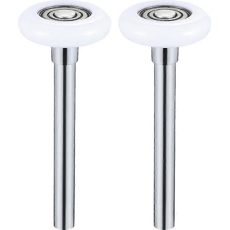 Lot de 2 roulettes de porte de garage en nylon avec tige, roulettes de rechange pour porte de garage