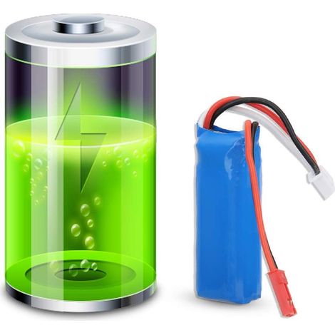 Batterie 7.4V 450mAh pour P929 P939 K979 K989 K999 K969 Voitures Télécommandées (1/4)