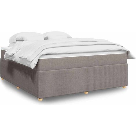 Boxspringbett mit Matratze Taupe 180x200 cm Stoff (1/5)