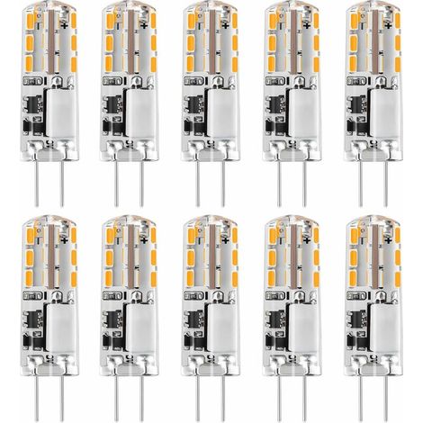 LED Bulbs G4 12V AC/DC Warm White 3000K 120LM,2 W，15-20W Halogen G4 Replacement Capsule JC Type Two Pin Energy Saving, Non Dimmable Light（10pcs）