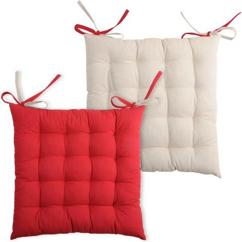 DUO Stuhlkissen 40x40 rot