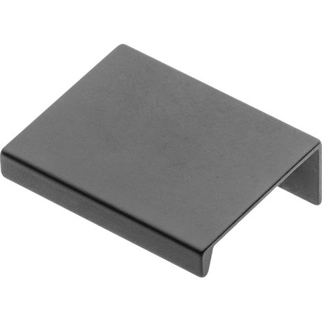 Poignée de Meuble de Bord HEXI, Design Minimaliste pour Porte et Tiroir, Entraxe 32 mm, Longueur 50 mm, en Aluminium Anodisé, Finition Noir Mat, Visserie Incluse (1/5)