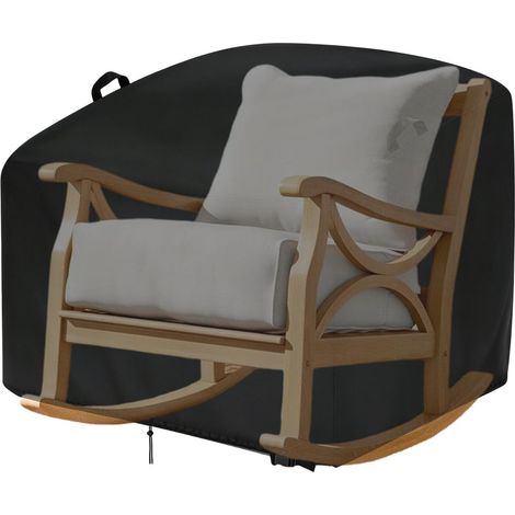 Housse de protection d'extérieur pour chaise à bascule - Protection contre les intempéries - Anti-poussière - Pour maison de plage, balcon urbain, piscine, arrière-cour, maison, villa (1/5)