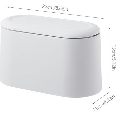 Mini poubelle avec couvercle amovible - petite poubelle en plastique - poubelle pliable pour le plan de travail de la cuisine - poubelle à peluches pour la salle de bain - bureau - cuisine - bureau (b (1/5)