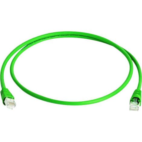 Câble de raccordement réseau informatique RJ45 100008029 CAT 6a S/FTP vert 0.25 m Y623831 (1/4)