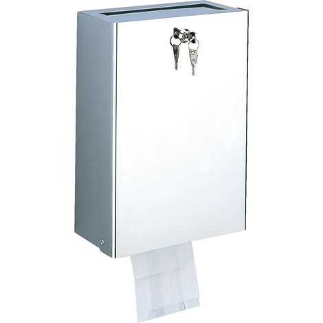 Distributeur de sachets hygiéniques et poubelle inox - DELABIE - 2561D