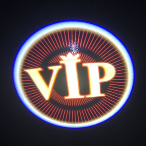 (VIP) Kit de 2 projecteurs laser LED sans fil pour portières de voiture, logo cheval bleu, éclairage d'ambiance, accessoires de voiture compatibles avec les véhicules Renault. (1/5)