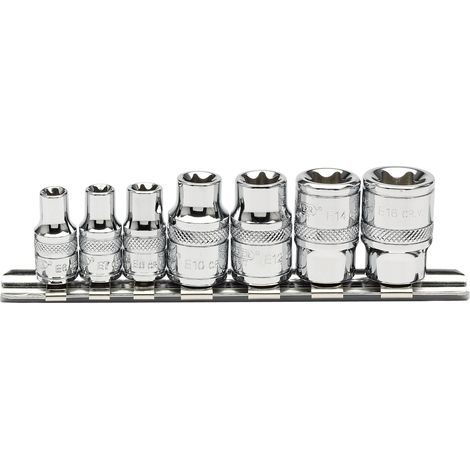 Draper TX-STAR® 7-Piece Socket Set with 1/4" and 3/8" Square Drive (Model 34412) (1/5)