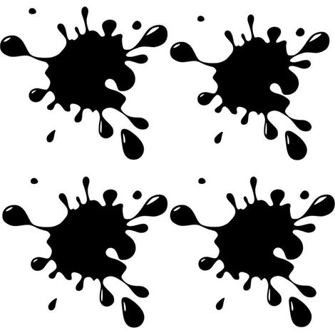4Pcs Black Funny Car Stickers Paint Stain Motorcycles Auto Decor (1/5)