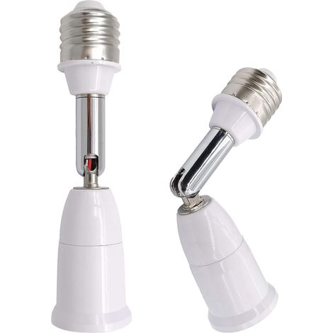 Prolunga per portalampada E26/E27, 11,4 cm (4,5"), adattatore per portalampada, 180° (360°), convertitore flessibile per portalampada medio.