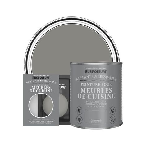 Peinture pour Meubles de Cuisine, Finition Brillante - Béton (1/2)