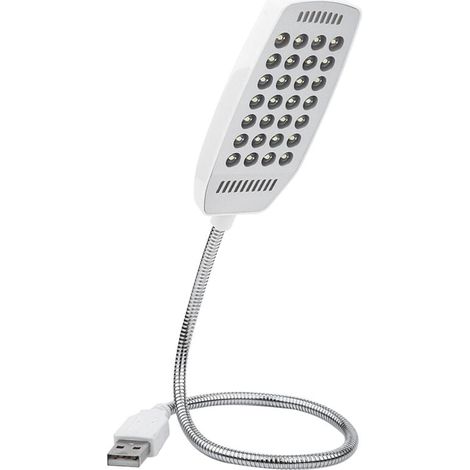 USB-Mini-Leuchte mit 28 LEDs, tragbare, flexible Schwanenhals-Computerleuchte mit Schalter (Weiß) (1/4)