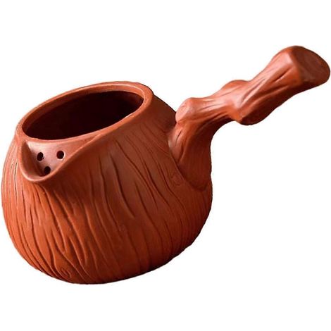 Théière en céramique avec infuseur à thé en vrac et poignée anti-brûlure, idéale pour la randonnée, l'hôtel et la maison. Elle permet de préparer de l'eau bouillante facilement et rapidement.-Red