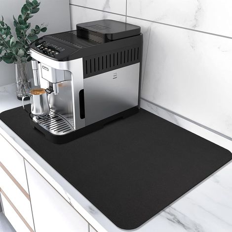Kaffeemaschinenmatte, super saugfähige Küchenabtropfmatte, saugfähige Geschirrabtropfmatte, rutschfeste Matte für die Kaffeebar, Spritzschutzmatte, Geschirrabtropfmatte (1/5)