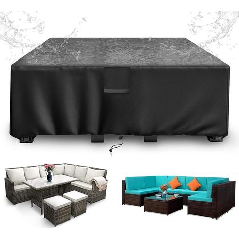 Schutzhülle Gartenmöbel Abdeckhaube 420D Oxford 220x100x74cm (1/5)