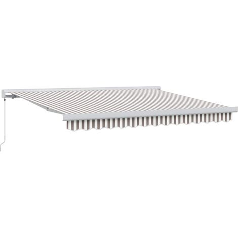 Toldo Retráctil Gris claro y . 300 x 250 cm Tela y Metal