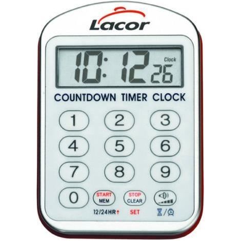 Küchenuhr lacor 60804 wasserdicht Alarm Countdown