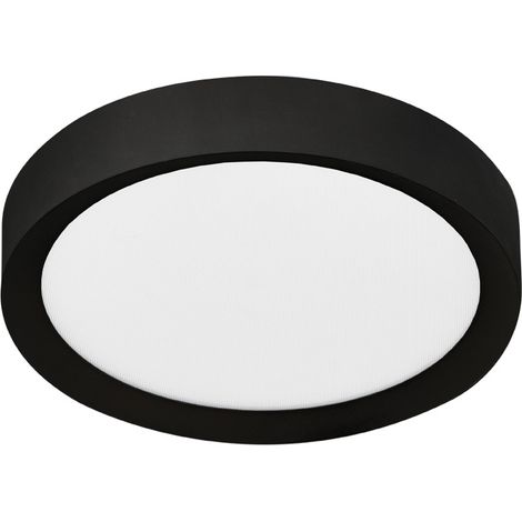 PLATE – Plafoniera LED da Soffitto 40W IP54 CRI90, CCT Switch 2700-3000-4000K, Struttura in Alluminio Nero - Rossini Illuminazione (1/5)