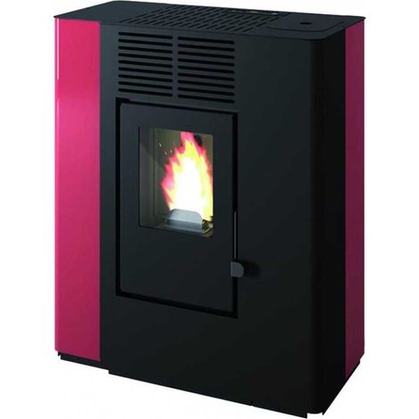 Estufa de pellet Nella 9,2 kW con conducto roja Punto Fuoco