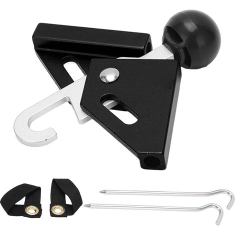 Capuchon protecteur pour mât de tente, embout de sécurité pour piquet avec anneau, accessoire de fixation tente noir (1/5)