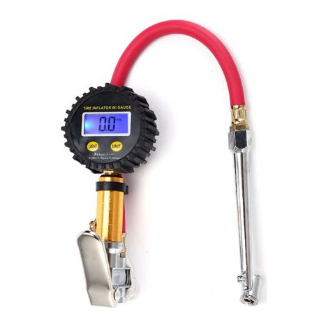 LCD Digital Gauge Dual Gonfleur de Pneu Pneu Gonfleur Manomètre Haute Précision 0-200 PSI