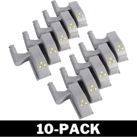 Ecleanfy - Éclairage LED automatique pour charnières de placard - Lot de 10 (1/5)