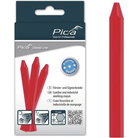 Pica ECO rouge craie /12 pièces. (1/4)