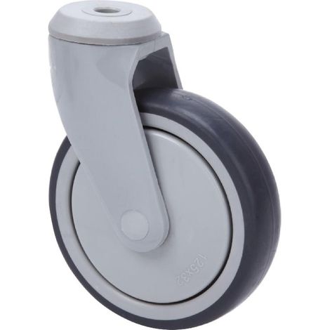 rueda giratora agujero m12 nylon 20an100-an poliur.gris inyect.eje bolas (1/2)