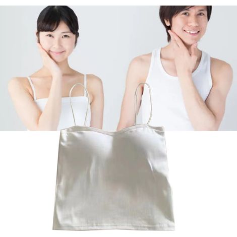 Sportliches Damen-Tanktop mit dünnen Trägern, einfarbig, gepolstert, stylisch und modern, ideal zum Laufen, weiß, Einheitsgröße passend für 40 bis 65 kg. (1/5)