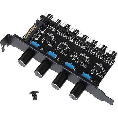 Adaptateur secteur 1 vers 8 broches pour ventilateur de refroidissement PWM, alimentation 12 V (1/5)