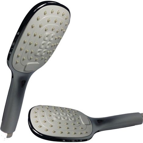 TrAdE Shop Traesio - Doccia Doccetta Soffione 3 Getti Anticalcare Con Pulsante Ricambio 82006 -