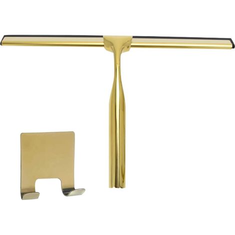 Raclette de douche, inox/doré, pour sol, miroir et carrelage (1/5)