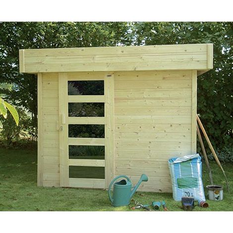 Abri de jardin BERGEN en bois 4,59 m², Plancher Non (1/5)