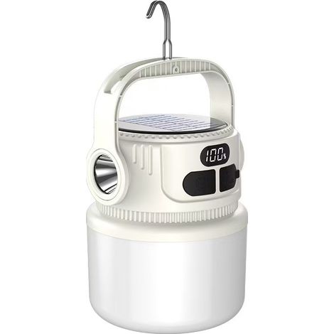 Lampe solaire de secours rechargeable pour tentes et stands de camping (1/4)
