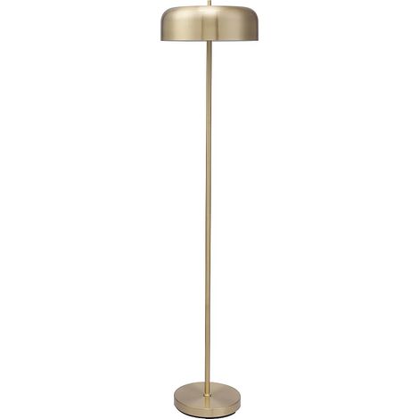 Lampada da terra a fungo in ottone dorato spazzolato D.35 x H.150 cm - CATAVI (1/4)