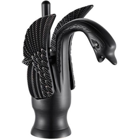Bathroom Sink Faucets Bathroom Sink Faucet Hotel Copper Mixer Taps Hot and Cold Faucets-Short,Black