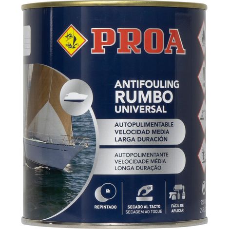 Patente autopulimentable APM. Antifouling.Especial para barcos de hierro/acero, madera y fibra. Negro 750 ML Proa (1/4)