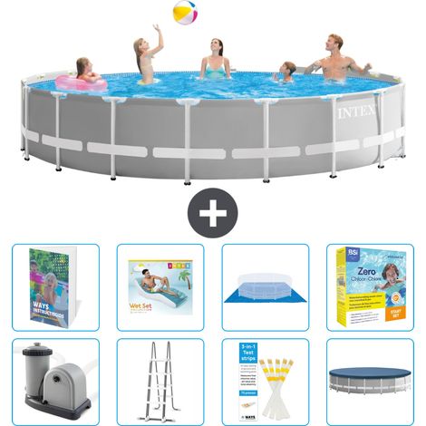 Prism Frame Pool Rund - 549x122 cm - 9-teilig S639
