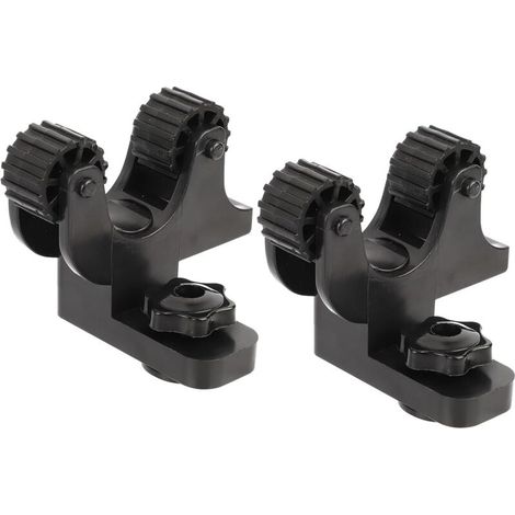 Supports de pagaie pour kayak – Lot de 2, fixation rapide, montage noir, compatible toutes pagaies, en plastique renforcé (1/5)
