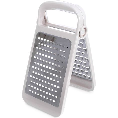 Rallador de cocina plegable de acero de doble cara 13x10x21 cm (1/5)