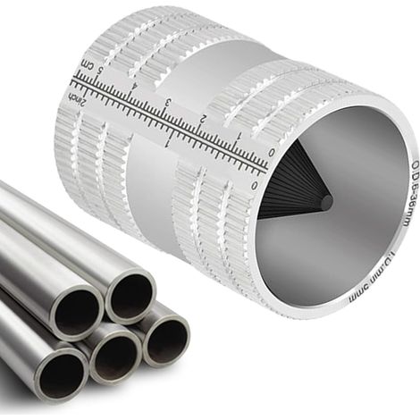 Outil d'alésage de tuyau, outils sanitaires Machine d'ébavurage en acier inoxydable chanfrein pour installation de tuyaux, entretien, travail des métaux, atelier (1/5)