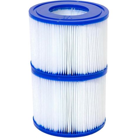 Paquete doble de cartuchos de filtro blancos medianos, tamaño VI - alta calidad - filtro de repuesto para jacuzzi (1/5)