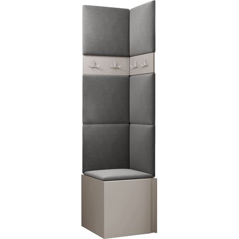 Conjunto para recibidor Pinis XXI, Manila 16, 186x42x46cm, Tapiz, Aglomerado laminado, Colocada, Montada en la pared