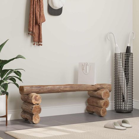 Bank Natur 110 x 30 x 34 cm Massivholz Teak (1/5)