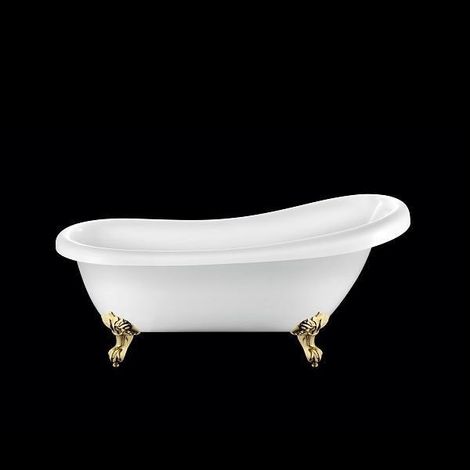 Vasca da bagno freestanding con piedini RICHMOND Bianca 171 cm Piedini di aquila Dorati
