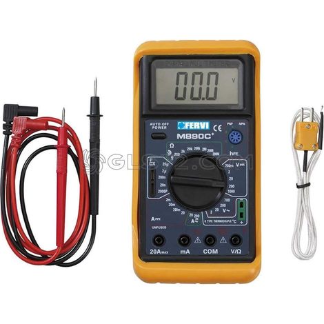 POLIMETRO MULTIMETRO TESTER VOLTIMETRO AMPERIMETRO DIGITAL FERVI T050